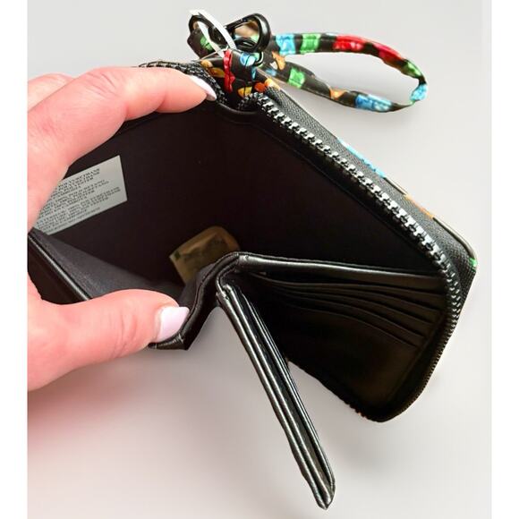 NWT BETSEY JOHNSON BLK Faux LTR Rainbow Gummy Bear Zip Wallet Wristlet XOKARA - Picture 9 of 13